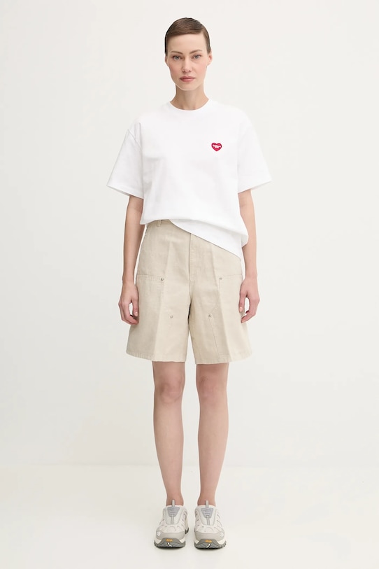 Carhartt WIP linen blend shorts W' Branford Double Knee I035574.502 beige