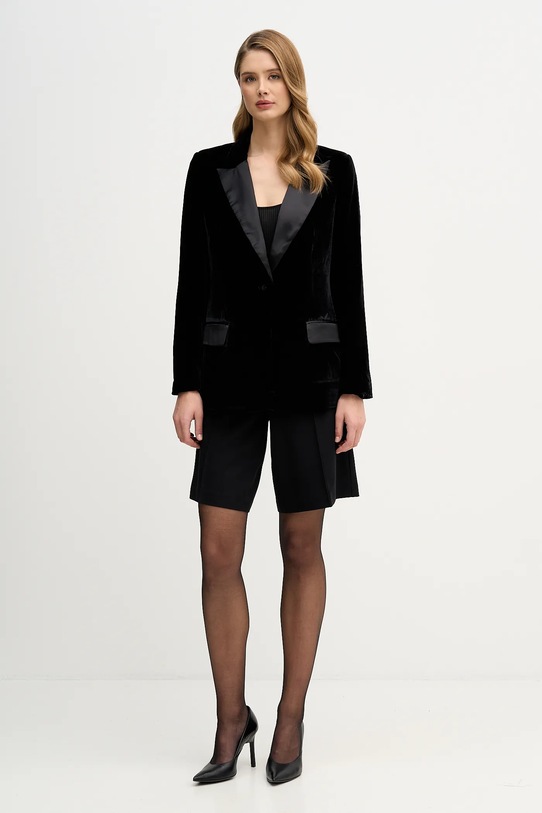 Sisley pantaloni scurți 4KVXL901R negru AW25