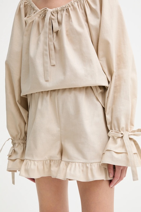 The Sleeper pantaloni scurți din in in bej CHSH01P017N