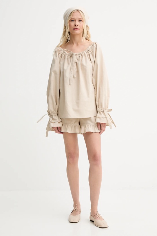 Льняные шорты The Sleeper CHSH01P017N бежевый AW25