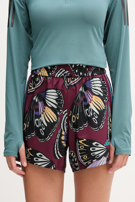 adidas Performance szorty treningowe x Farm Rio tkanina bordowy JL7005