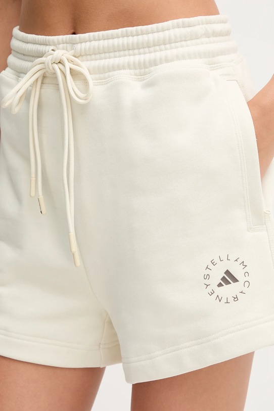 adidas by Stella McCartney szorty treningowe JX6786 beżowy