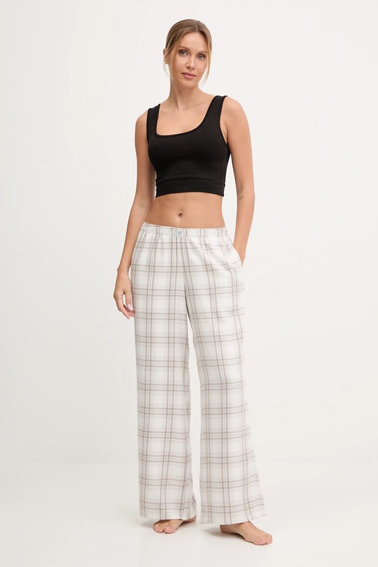 Hollister Co. spodnie piżamowe KI346.5054.115 beżowy AW25