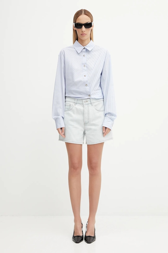 Джинсові бавовняні шорти Anine Bing dalton A.05.0355 блакитний