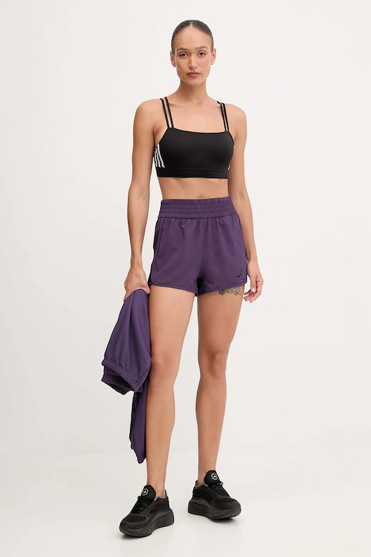 adidas Performance szorty treningowe Pacer JX7300 fioletowy AW25