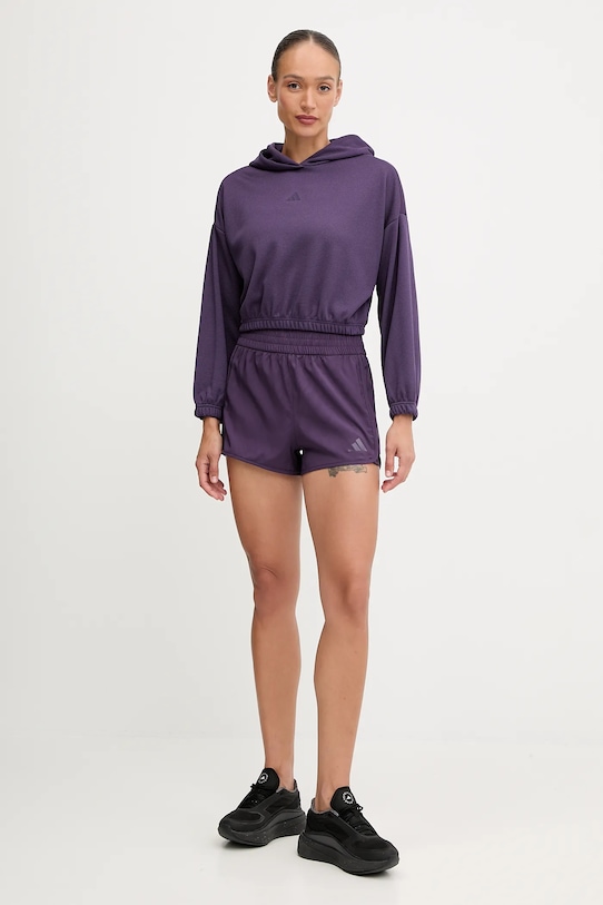 adidas Performance szorty treningowe Pacer fioletowy JX7300