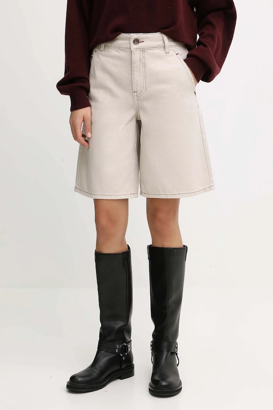 Miss Sixty szorty jeansowe bawełna beżowy 6S3JJ47100