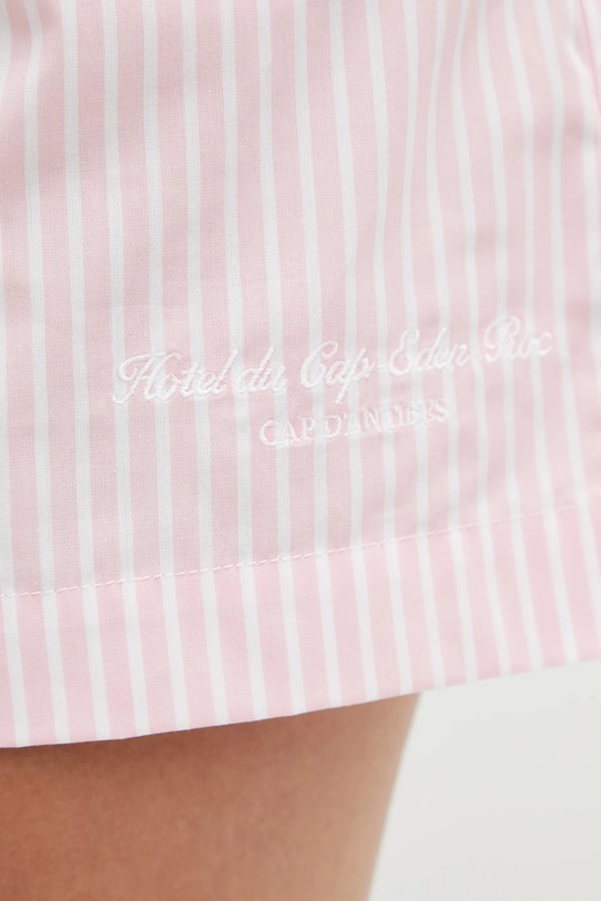 Sporty & Rich szorty bawełniane Eden Script Poplin różowy SH01260673ST64