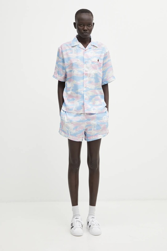 A Bathing Ape szorty Palm Tree Camo Shorts 001SPL302003L niebieski