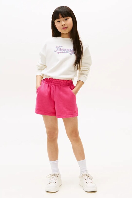 Tommy Hilfiger szorty bawełna różowy KG0KG08662.9BYA