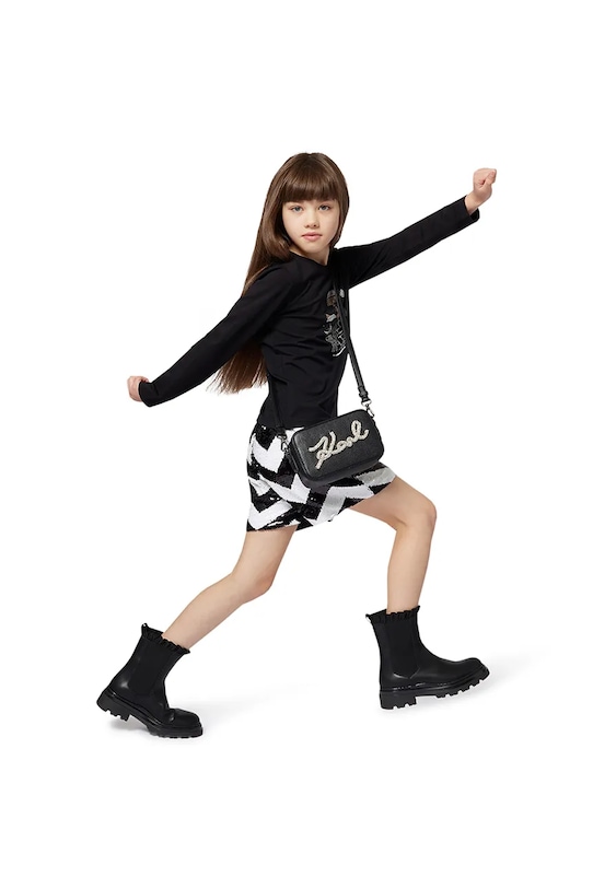 Karl Lagerfeld szorty dziecięce casual czarny Z30591.102.108