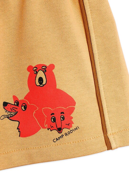 Mini Rodini pantaloni scurți din bumbac pentru copii Camp Rodini maro 2563010013