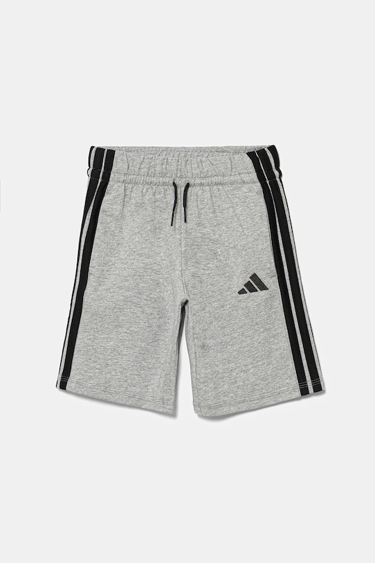 adidas gyerek pamut rövidnadrág dzsörzé szürke JD6496