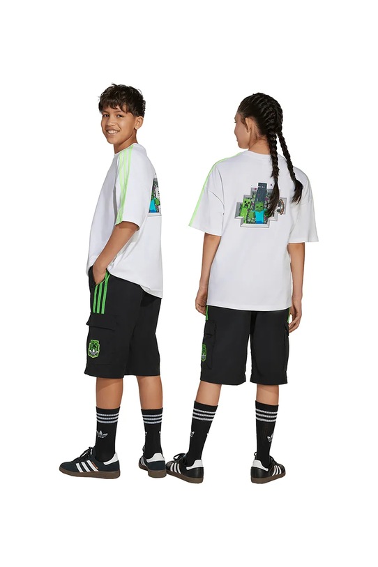 Detské krátke nohavice adidas Originals MINECRAFT KD9832 čierna