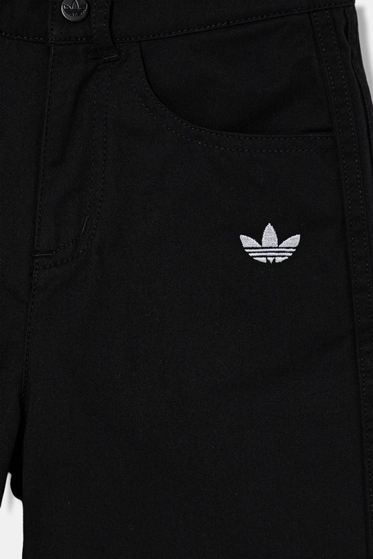 Παιδικό βαμβακερό σορτς adidas Originals μαύρο JX3887