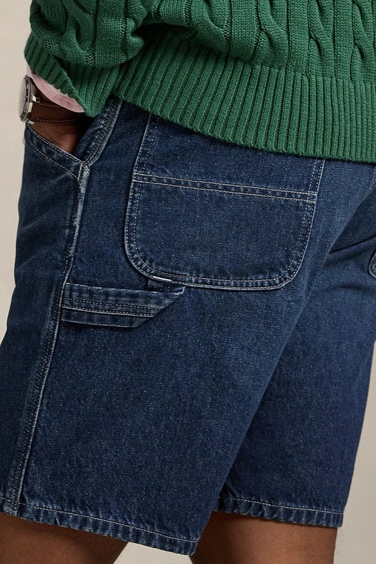 Polo Ralph Lauren szorty jeansowe bawełniane granatowy 710971777