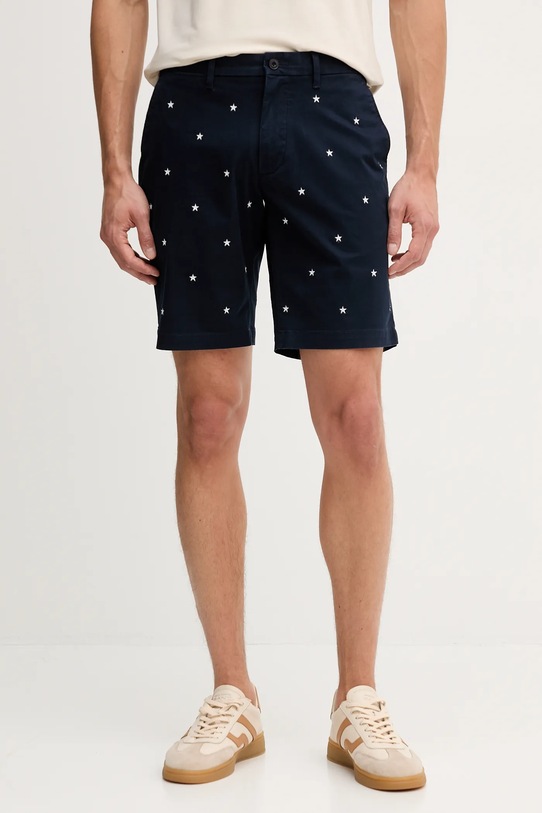 Kratke hlače Tommy Hilfiger Z elastanom mornarsko modra MW0MW40562