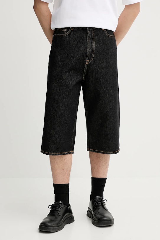 Samsoe Samsoe pantaloni scurți jeans SAROGER jeans gri M25200009