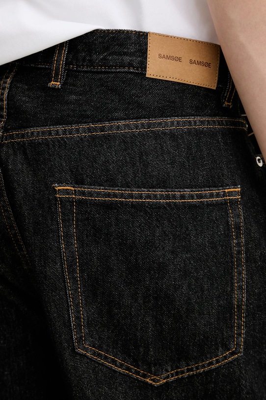 Samsoe Samsoe pantaloni scurți jeans SAROGER gri M25200009