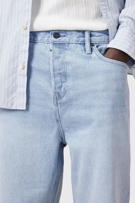 Odzież AllSaints szorty jeansowe bawełniane ALVA M023TC niebieski