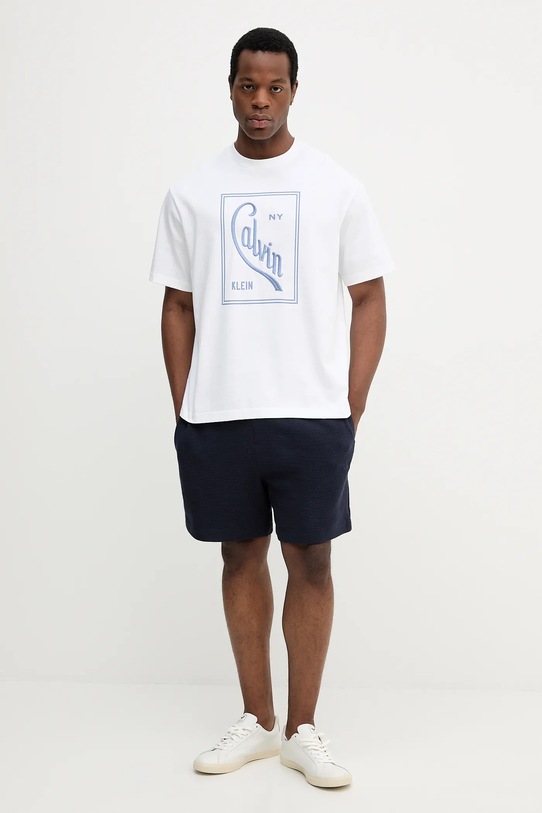 Хлопковые шорты Calvin Klein Jeans LV04RC248G тёмно-синий AW25