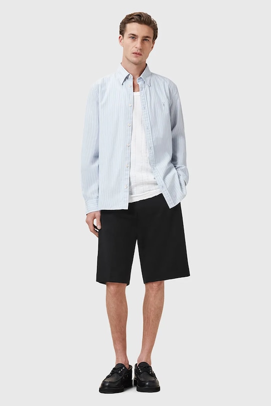 AllSaints szorty bawełniane BAY dzianina czarny M033QC