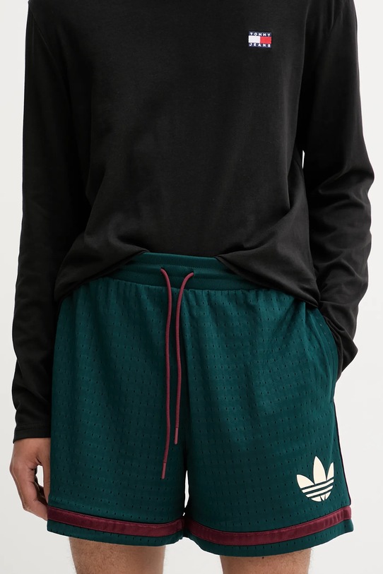 adidas Originals pantaloni scurți Warp Knit Short tricotaj verde JN1174