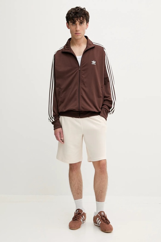 Βαμβακερό σορτσάκι adidas Originals Essentials JW3561 μπεζ AW25