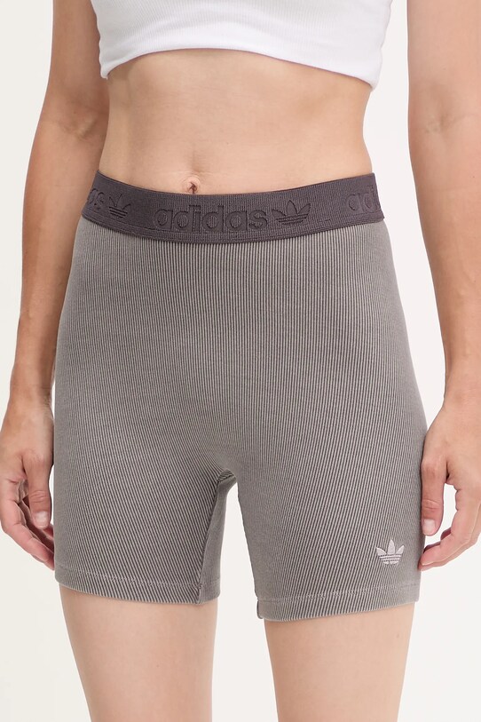 Шорты adidas Originals Rib Shorts Wash с эластаном серый JW3592