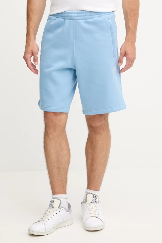 adidas Originals pantaloni scurți Essentials tricotaj albastru JW6026