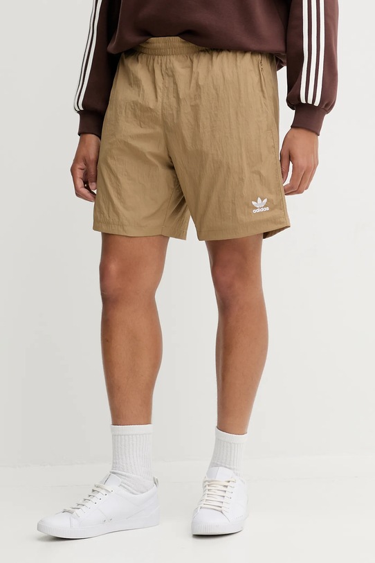 Къс панталон adidas Originals Essentials текстил бежов JX3906