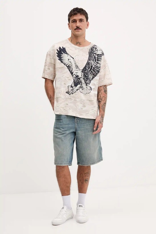 Diesel pantaloni scurti jeans D-LIVERY-W-SHORT A19270.068SK albastru AW25