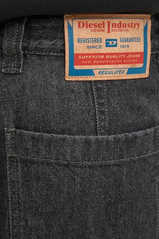 Diesel pantaloni scurți jeans D-LIVERY-W-SHORT A19270.09M65 negru