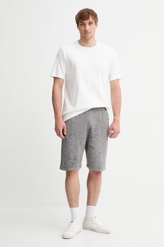 Diesel pantaloncini in cotone P-CREW A18490.0PLBV grigio AW25