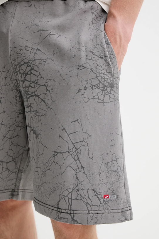 Diesel pantaloncini in cotone P-CREW grigio A18490.0PLBV