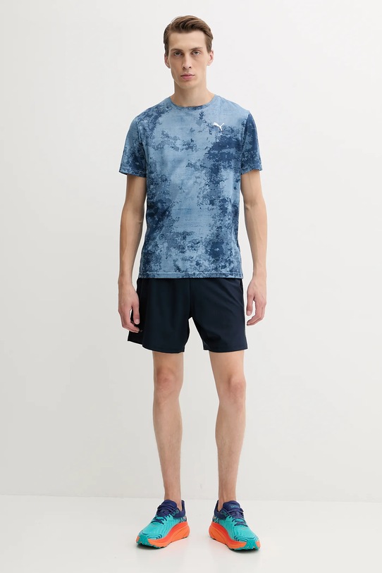 Kratke hlače za vadbo EA7 Emporio Armani AF17683.7M000835 mornarsko modra AW25