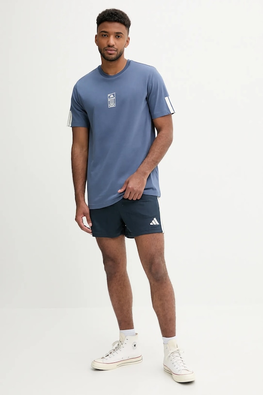 adidas pantaloni scurți Stadium Jacquard Shorts JX5585 bleumarin AW25