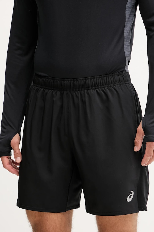 Asics szorty do biegania tkanina czarny 2011D213