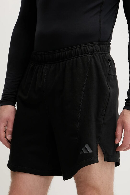 adidas Performance edzős rövidnadrág Designed for Training elasztánnal fekete JN3670