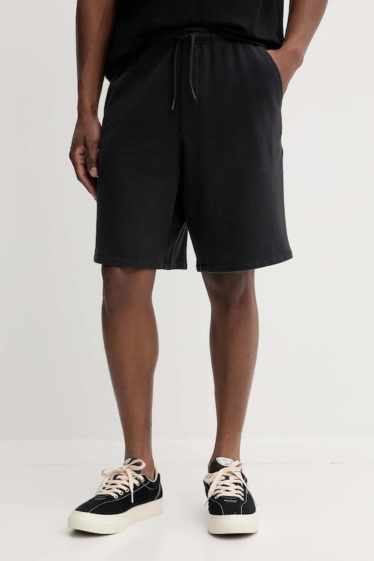 American Vintage pantaloni scurți tricotaj negru MATU09A