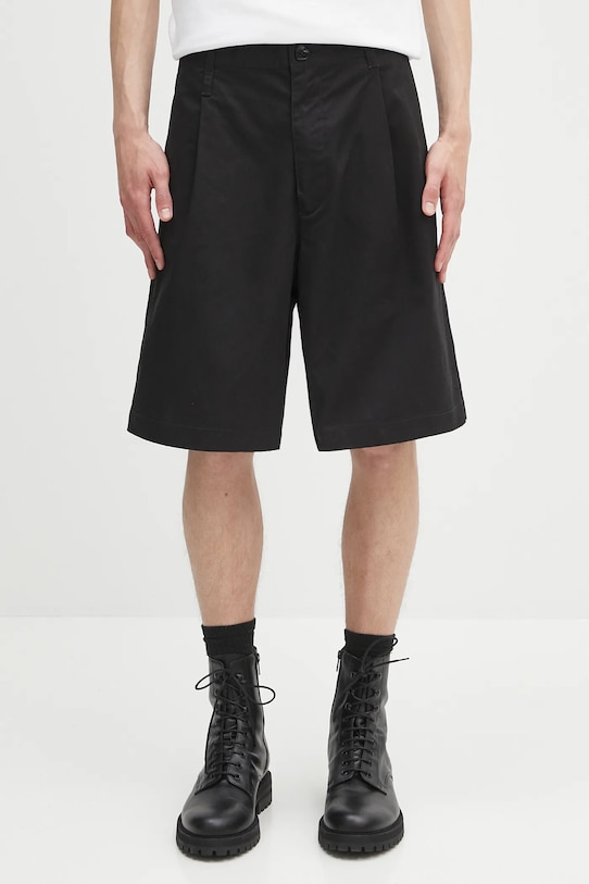 Human Made cotton shorts fabric black HM29PT018