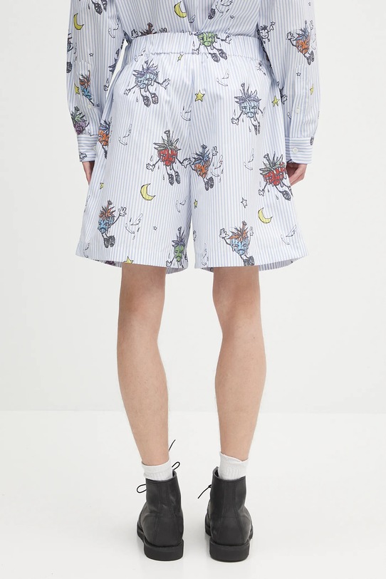 Îmbrăcăminte Sky High Farm pantaloni scurți din bumbac Strawbabies SHF07P012 albastru