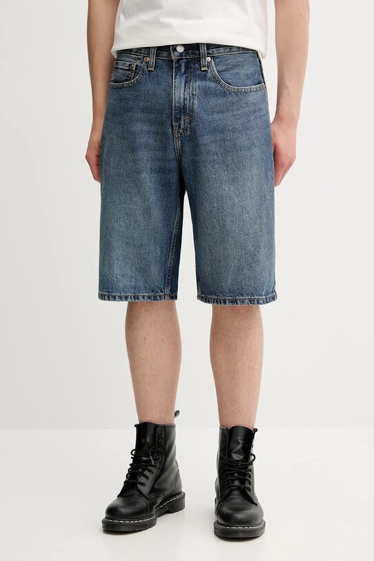 Levi's szorty jeansowe bawełna niebieski 39434.0141