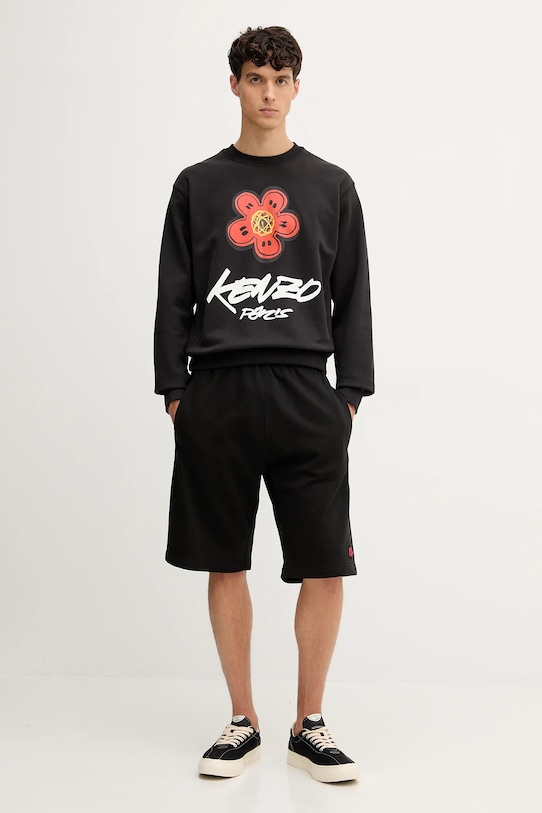 Kenzo szorty bawełniane FE65PA8264MF czarny AW25
