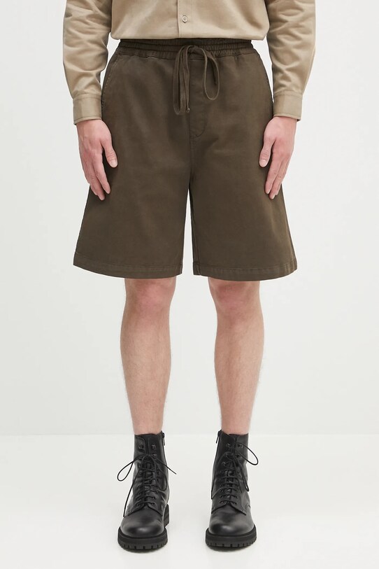 Σορτς Carhartt WIP Floyde με ελαστάν πράσινο I033587.2ZWGD