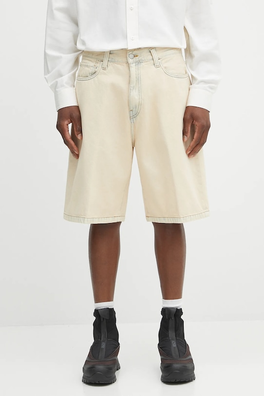 Carhartt WIP pantaloncini di jeans Landon cotone beige I030469.01SN