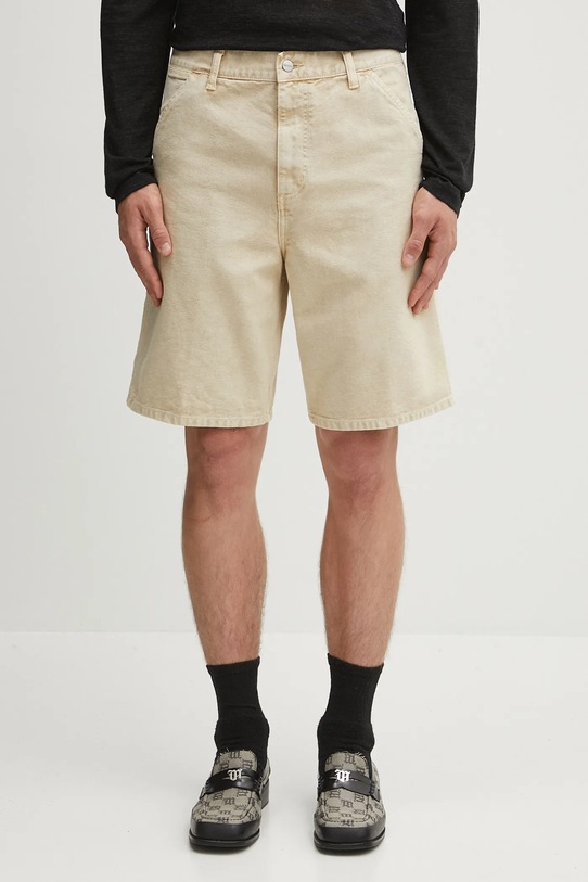 Carhartt WIP szorty Single Knee gładkie beżowy I035558.07E5F