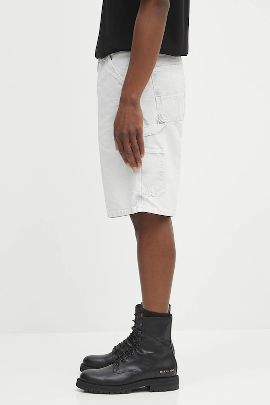 Дънков къс панталон Carhartt WIP Single Knee I035558.895F сив AW25