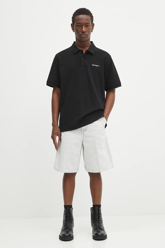 Дънков къс панталон Carhartt WIP Single Knee I035558.895F сив