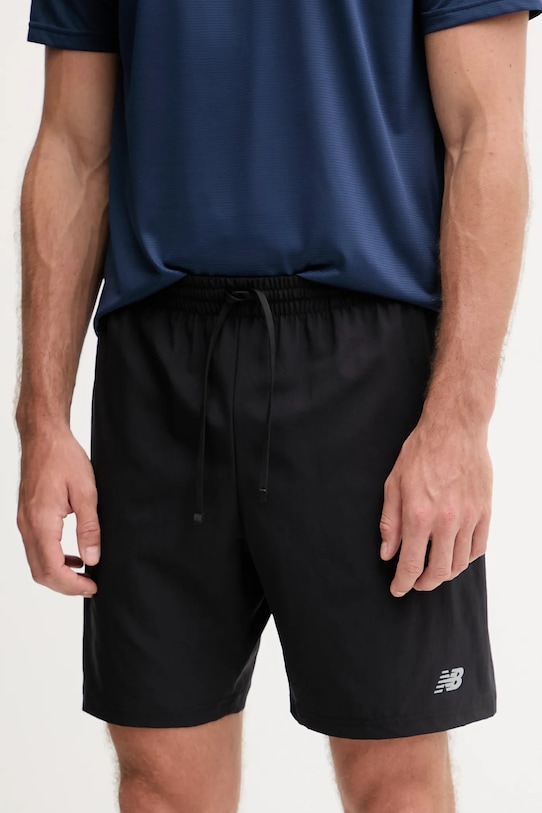 New Balance szorty treningowe tkanina czarny MS41232BK